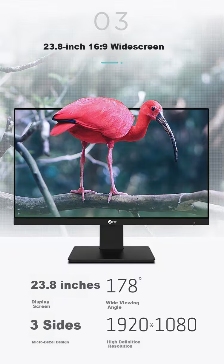 Lecoo Lenovo All-in-One Desktop Computer 23.8-inch Business Office Home PC (R5-3500U 16GB+512GB) 4