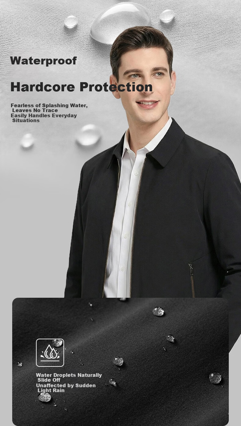 Shanshan [Three-proof Seamless Lapel] Men's Jacket Spring Autumn Business Executive Workwear Casual Middle-aged Dad Coat 1