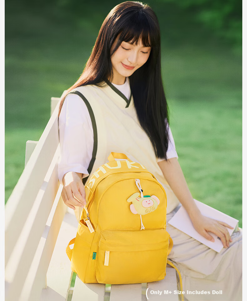 SHUKIKU Fruit and Vegetable Fashion Casual Travel Lightweight Backpack for University, High School, and Middle School Students Unisex Ultra-Light Carrot and Herbal M+ Size 4