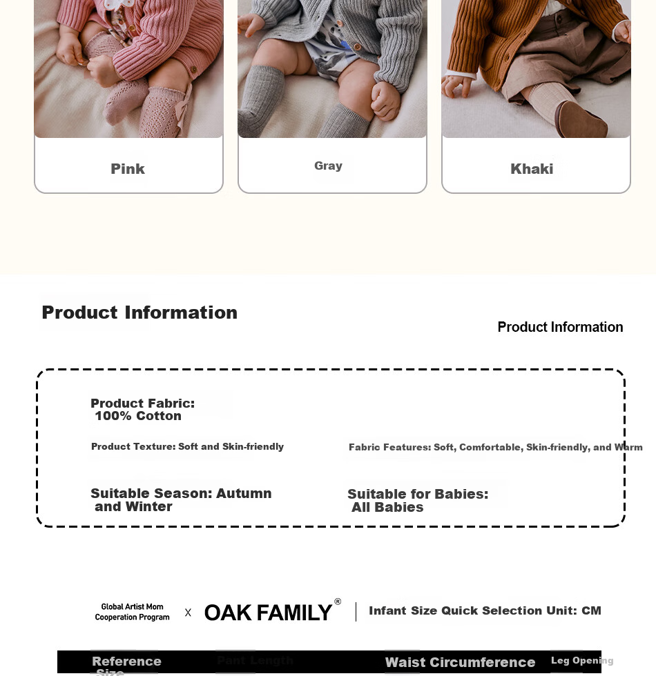 OAK FAMILY Children's Cardigan Sweater, Baby Boys And Girls Spring And Autumn Knitted Jacket, Pure Cotton, Pink (Anti-Static), Size 80 11