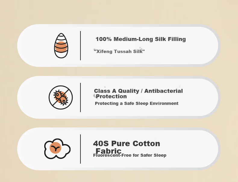 Boyang Home Textiles 100% Silk Quilt Baby-Friendly A-Class Cotton Antibacterial Silk Spring and Autumn Quilt Core Approx. 4.1 Jin 200*230cm 2