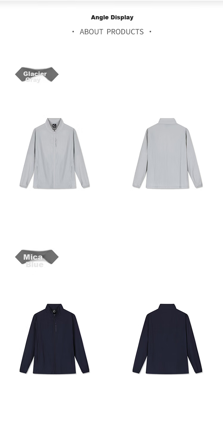 361° Men's Sunscreen Jacket Spring Summer UPF100+ Sports Outdoor Stand Collar Cooling Quick-Dry Coat 652624611-3 31