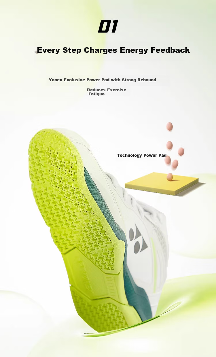 YONEX Yonex Badminton Shoes Youth Kids Non-slip Wear-resistant Sports Shoes SHBVAJREX Gray Beige Size 35 3