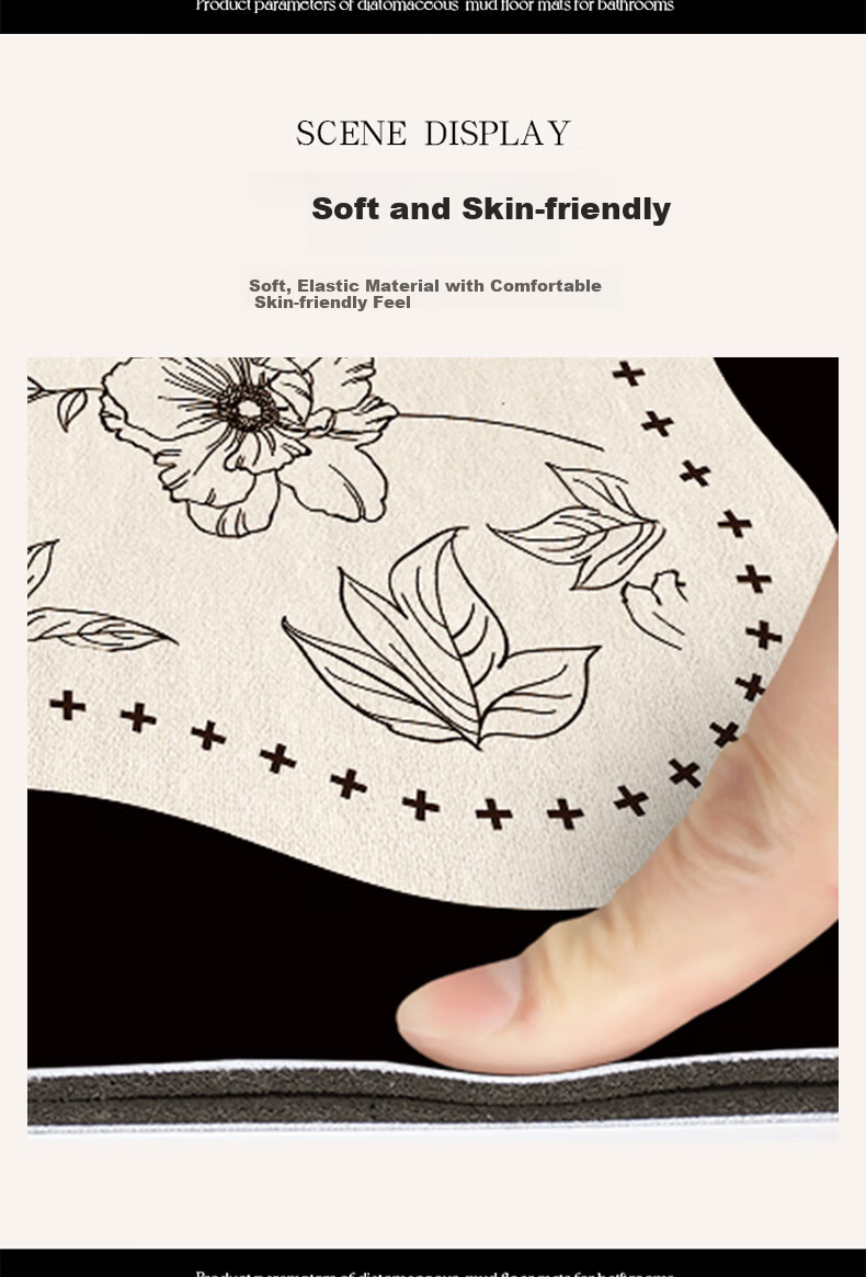 Simple American Style Bathroom Non-Slip Water Absorbent Mat Quick-Dry Toilet Door Floor Mat Bath Home 45x70cm 11
