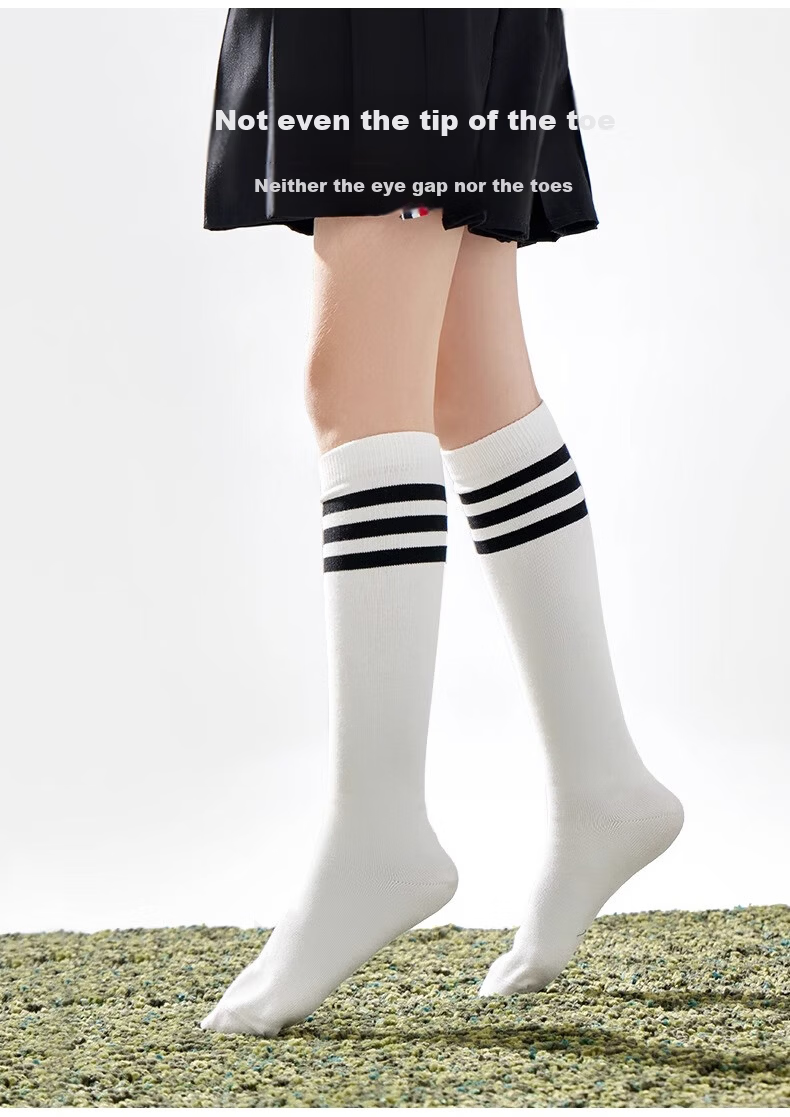 Dingguagua Children's Knee-High Socks, Summer Thin Style, Half Tube White Student Socks, Spring And Autumn Sports Calf Socks for Boys And Girls, Mid-Calf Length 13
