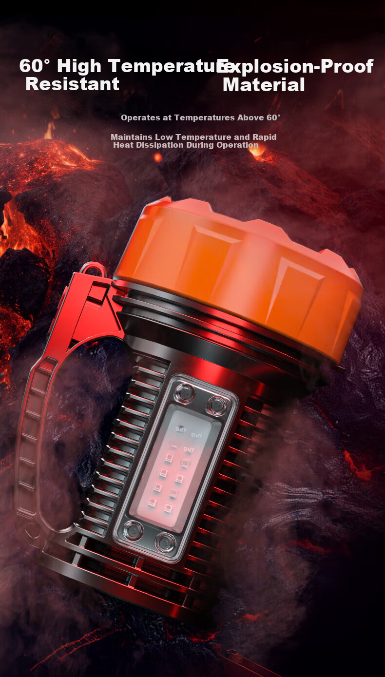 Warsun 9003 Dual Explosion-Proof LED Flashlight Rechargeable Military Ultra-Bright Patrol 5W 3.7V for Gas Stations and Chemical Use 7