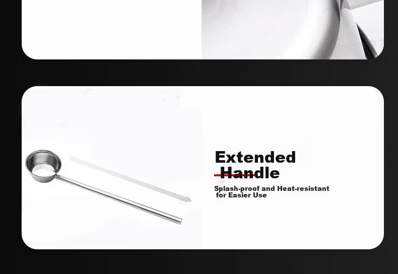 Jinwanfu Stainless Steel Soup Ladle, Long Handle Water Scoop, Commercial Large Soup And Porridge Spoon, Diameter 12cm, Length 65cm 7