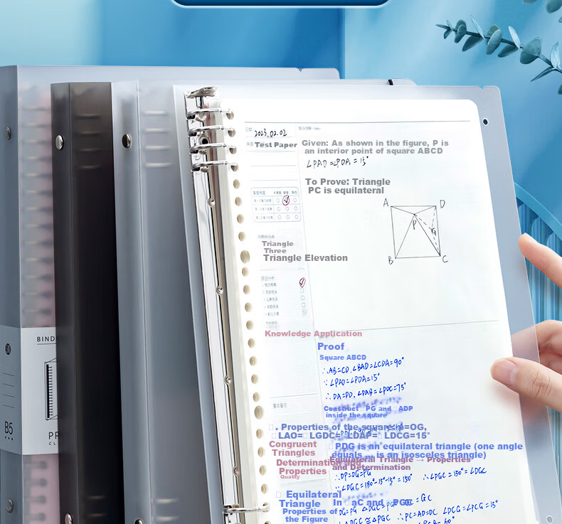M&G Stationery A5 60-Sheet English Loose-Leaf Notebook Light Clip Notebook Student Homework Exam Essential HA5502C 2