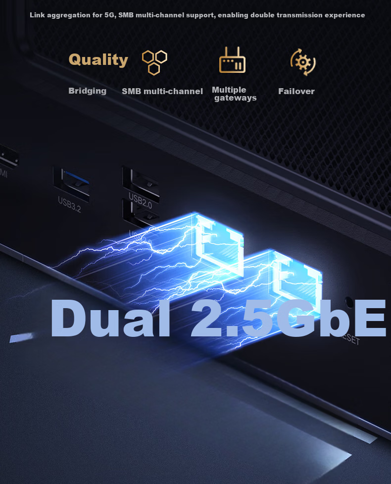UGREEN Private Cloud DXP4800 Plus 8GB RAM 8TB 4-Bay NAS Network Storage Personal Cloud Hard Drive Home Server 10GbE Port Mobile Tablet Expansion 18
