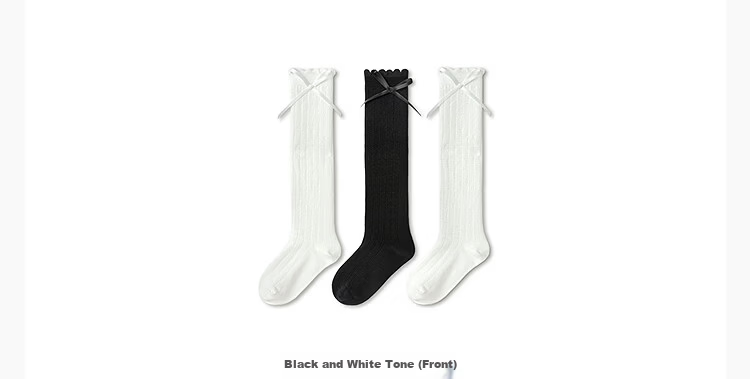 Balabala [balaOne] Children's Cotton Socks Spring and Autumn Girls Sweet Mid-Calf Soft Socks 3 Pairs Pack 7