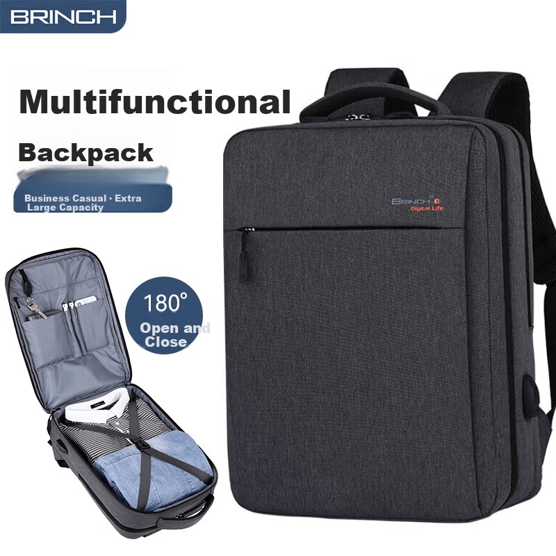 BRINCH Laptop Backpack 14/16 Inch Business Travel Large Capacity Shockproof for Apple Huawei Notebooks