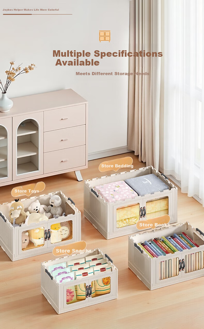Jiabangshou Storage Cabinet, Multi-Layer Snack Storage Cabinet for Home Use, Wardrobe, Toy Organizer, Living Room And Kitchen Storage Cabinet, 4 Tiers, 65cm 5