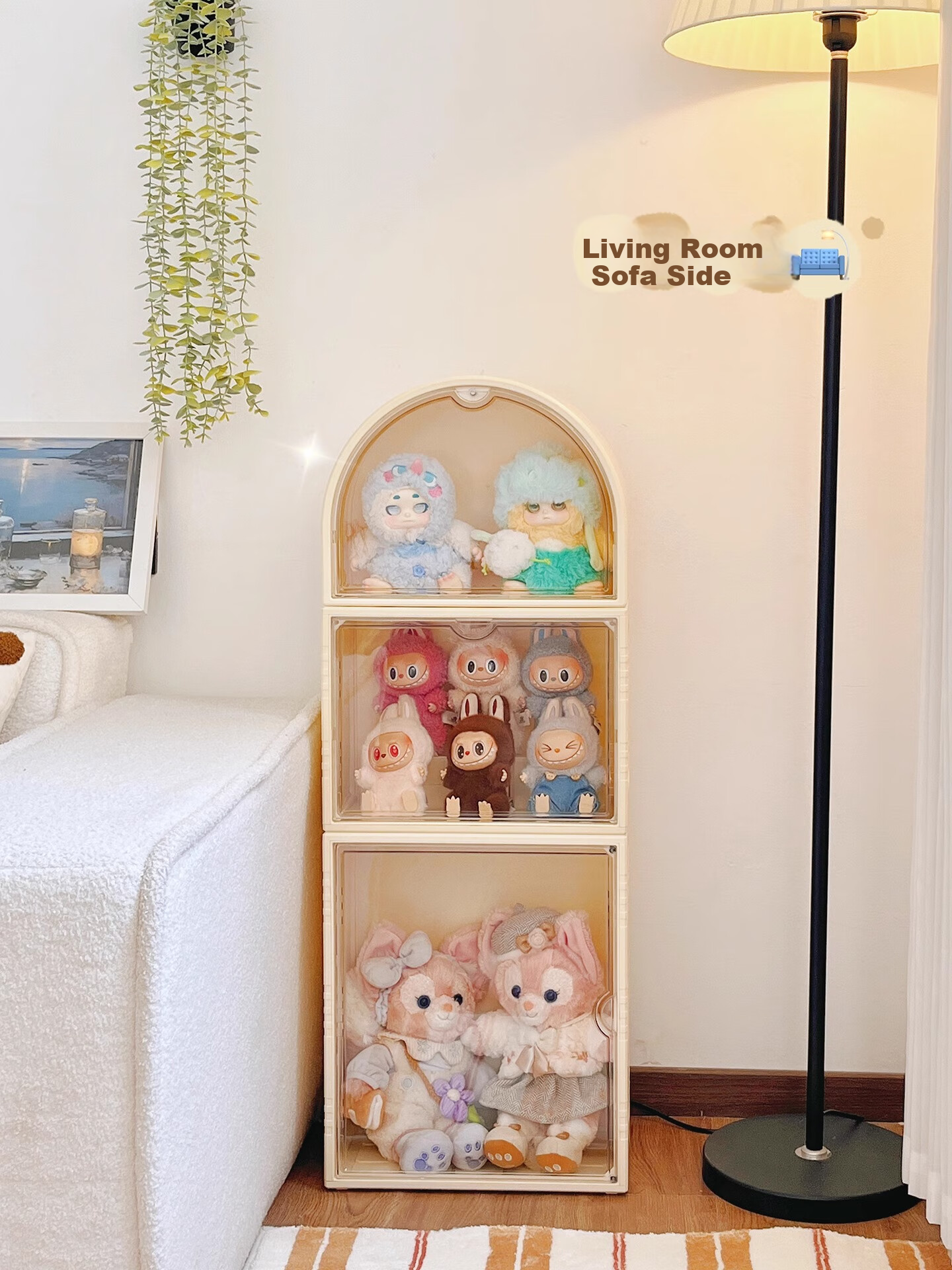 MESHD Labubu Display Box Transparent Dustproof Blind Box Plush Doll Vinyl Pop Mart Labubu Storage Box 5
