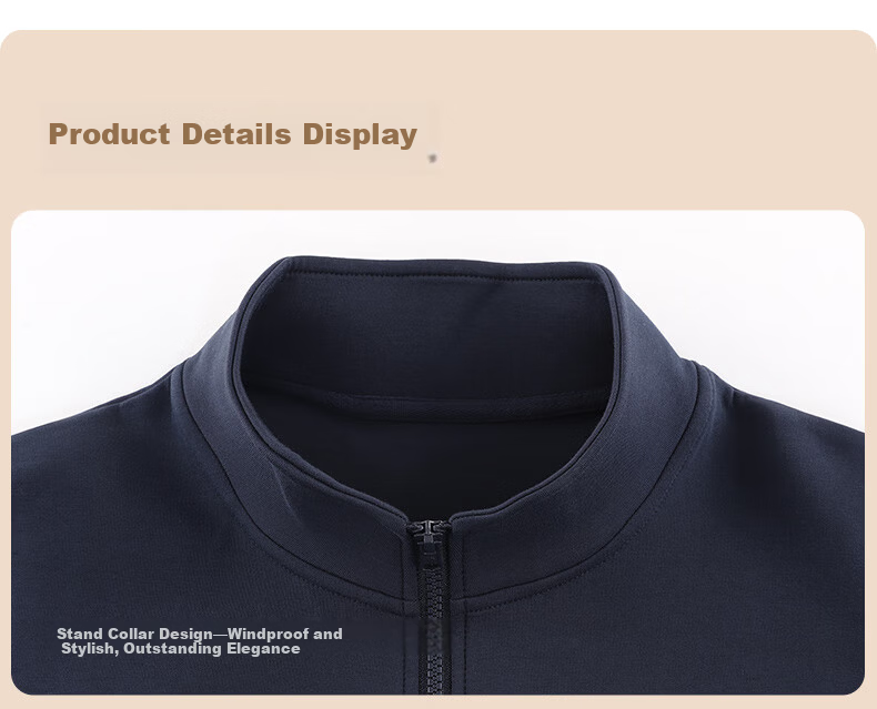 CAMEL Men's Casual Running Jacket with Stand Collar Long Sleeve Two-Piece Sports Set Y14CY0L2614 Phantom Black L 20