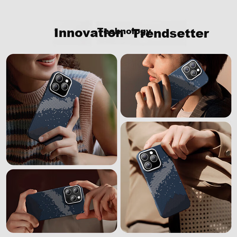 Xianyan iPhone 16 Pro Case Kevlar Apple 16 Pro Protective Cover MagSafe Magnetic Aramid Carbon Fiber Full Coverage Drop-Proof Ultra-Thin Starry 4