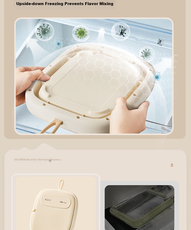 Bear Home Use Small Stir-Fried Yogurt Machine Children's Mini Stir-Fried Ice Cream Maker Ice Machine Non-Electric 316 Stainless Steel 6