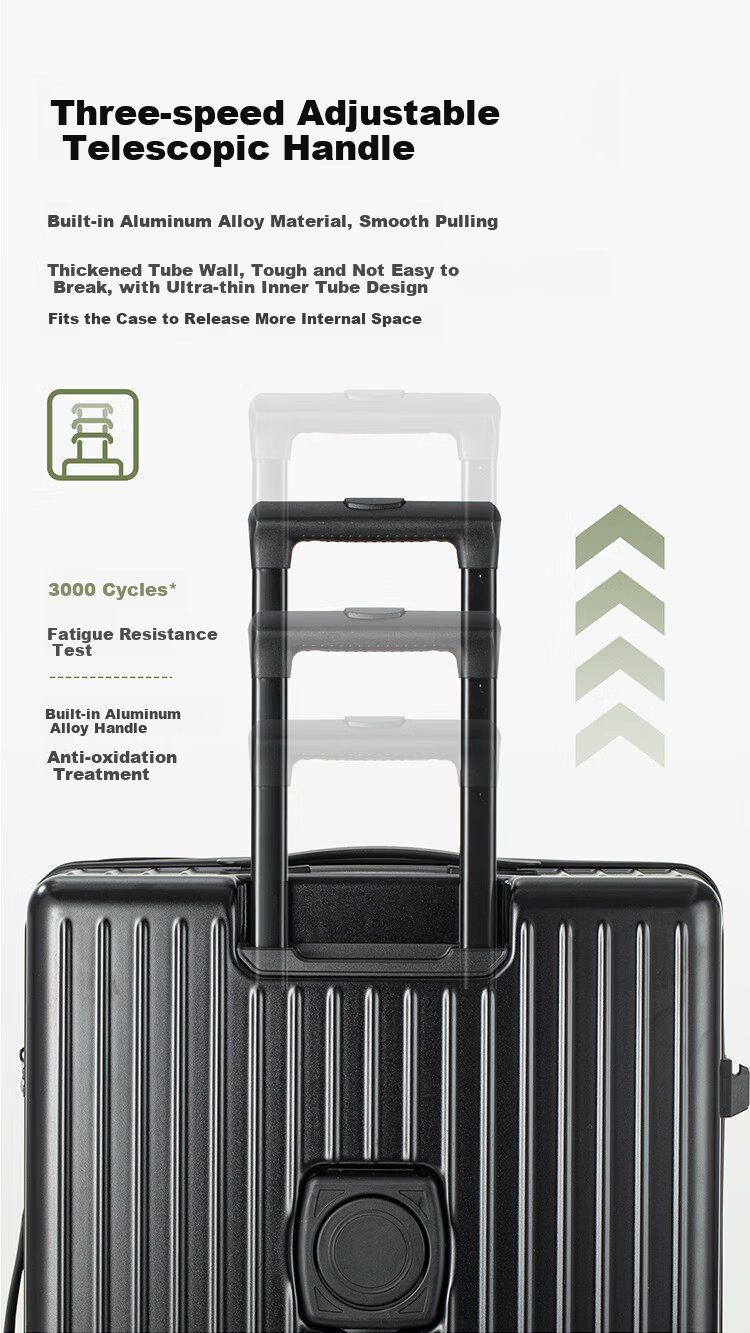 Wangyiyanxuan Lightweight Suitcase, Ultra-Light Thickened Wear-Resistant Zipper Trolley Case Luggage, Dark Shadow Gray, 26 Inches 8