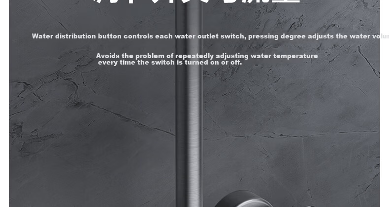 JOMOO Shower Set Gun Gray Piano Key Automatic Descaling Pure Copper Waterway Shower 36602-536/HBS-1 24