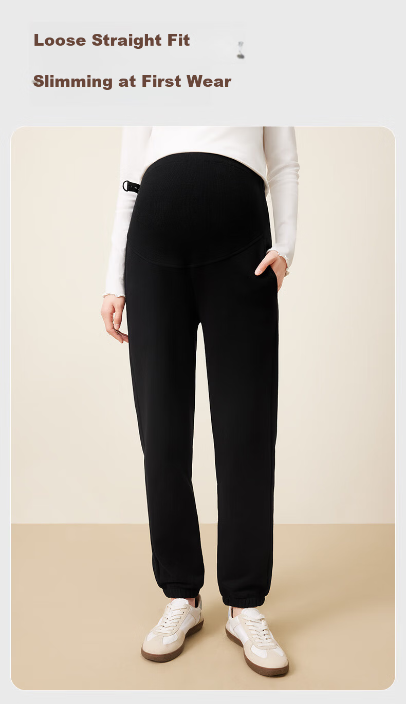 PurCotton Maternity Pants High Cotton Content Belly Support Pregnancy Four Seasons Casual Leggings Maternity Wear 160 3