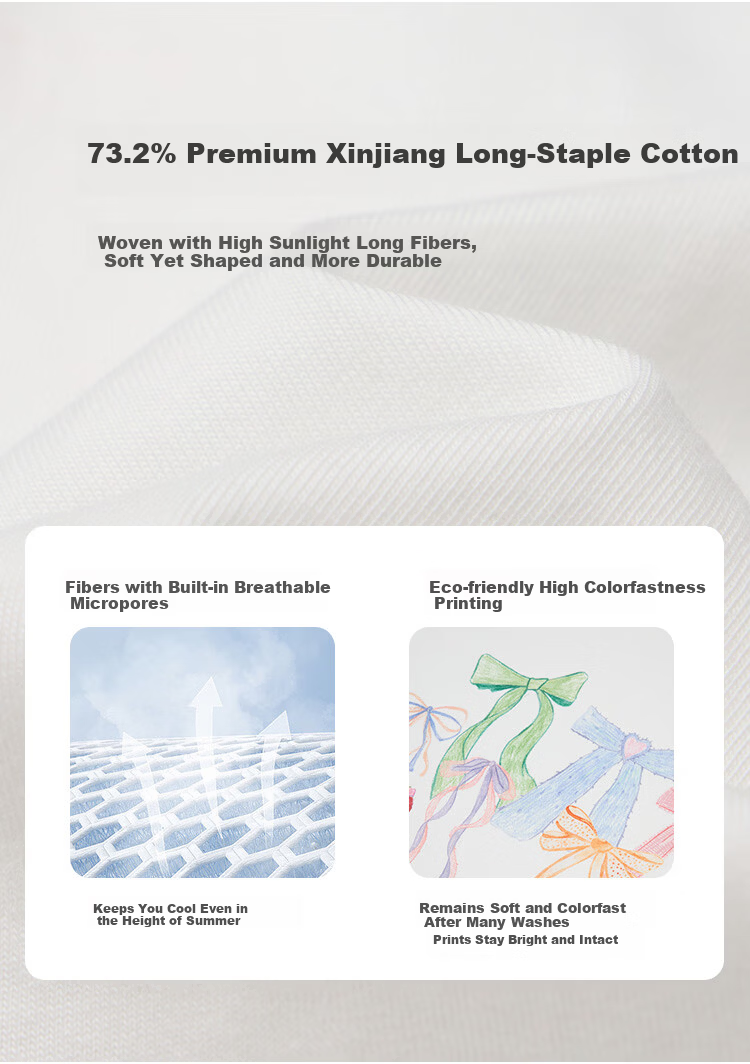 INMAN INMAN [Runway Style] Bow Print Round Neck T-Shirt, Summer 2026 Women's Short-Sleeve Top, White, Size L 12
