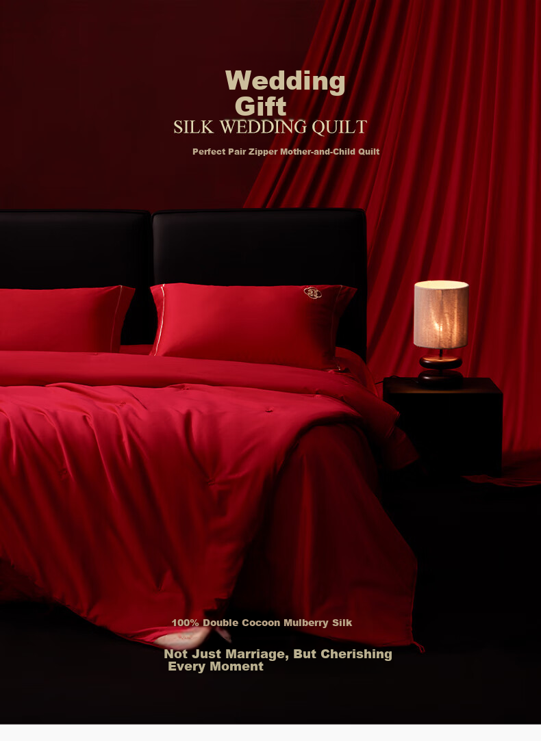 SILKUEEN [Shiji Qingyuan] 100% Mulberry Silk Duvet Insert Wedding Quilt Pure Silk Weight 6 Jin 200*230cm Pink 4