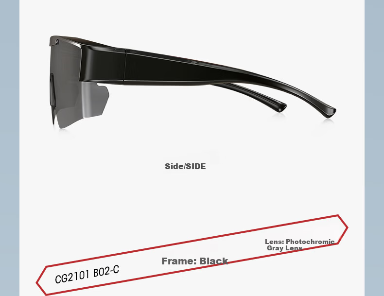 CHAINGO Sports Photochromic Glasses Clip-On Prescription Sunglasses Mountaineering Goggles Outdoor Windproof UV Protection Sunglasses 24