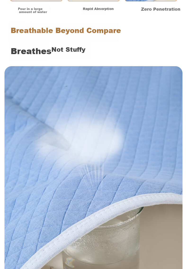 Love Shore Pure Cotton Waterproof Washable Large Size Urine Pad Adult Care Mat Elderly Baby Large 120x180cm 10