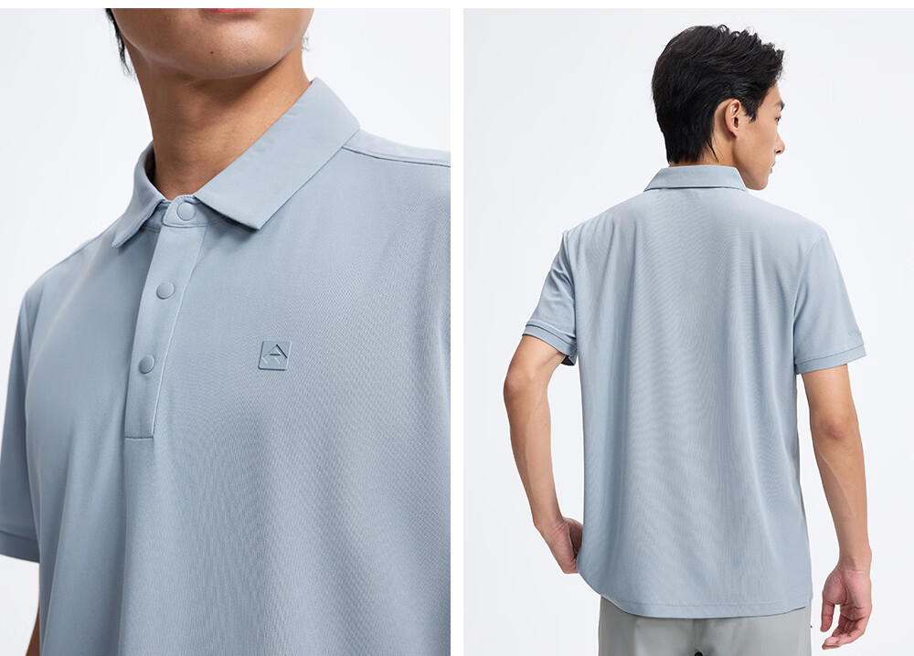Toread Men's Summer Short Sleeve Polo Shirt Business Casual Antibacterial Quick-Dry Solid Color Shoulder Cooling Tee 14