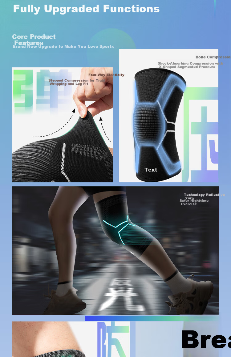 Under Armour Lightweight Knee Pads for Men's Sports, Professional Knee Protection for Running, Basketball, Badminton, Jump Rope, Warm And Non-Slip 4