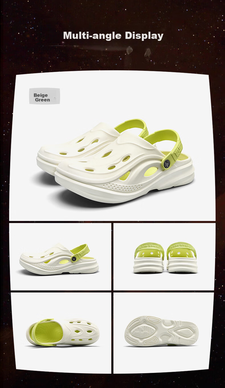 HLA HLA Three-Body Collaboration Men's Casual Hollow Toe Sandals HAALXM2EBK036 Gray Size 45 13