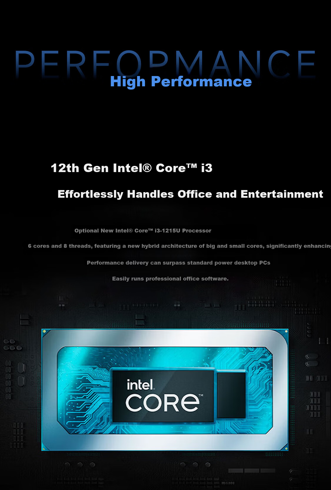 Yinengzhe Lenovo Ecosystem D70 Mini Mini PC High-Performance Business Office Computer (I3-1215U 12G 256G) 3