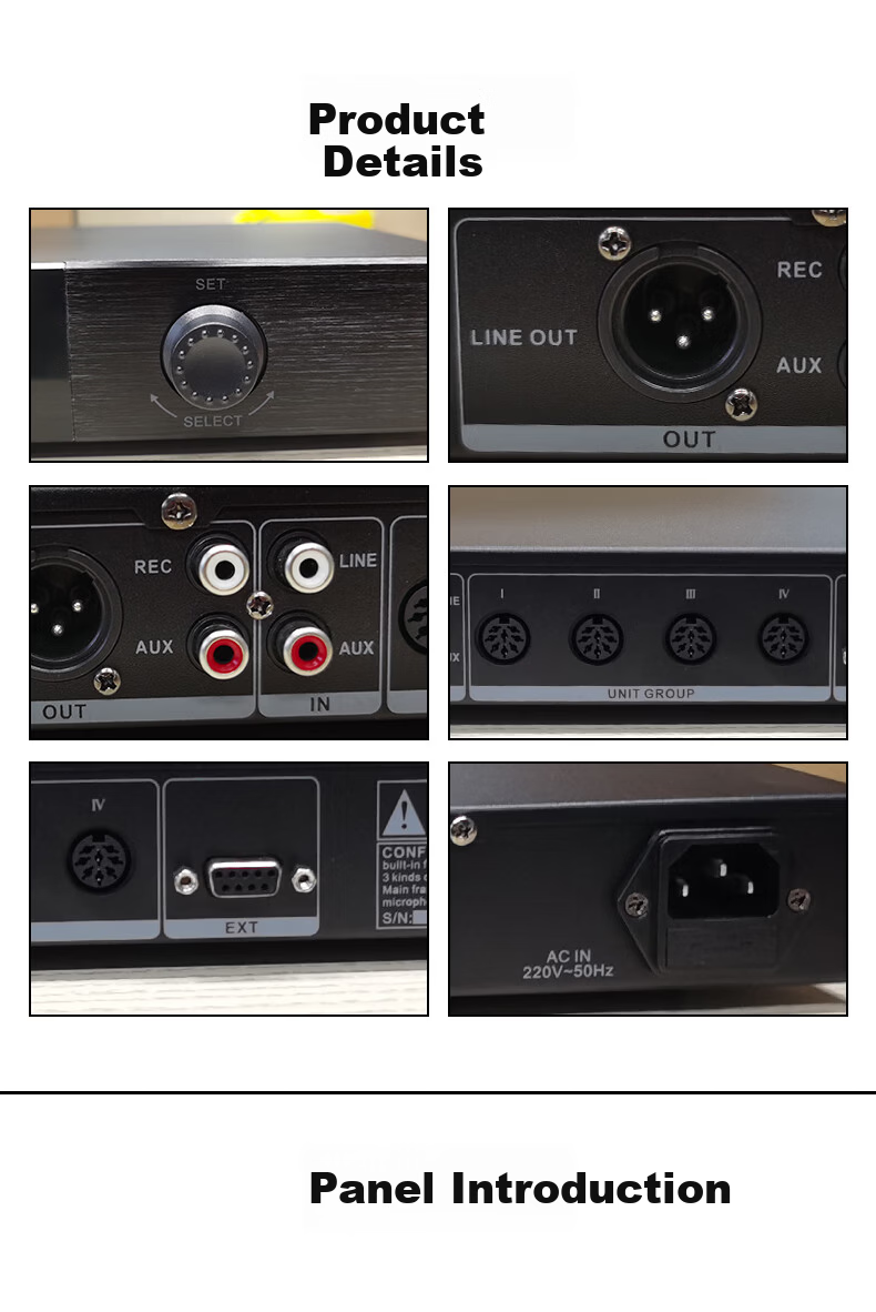 Weishu YZ100 Wired Hand-in-Hand Conference System Host Discussion Type with Expansion Encoder One-Key Control Bilingual Menu Conference Microphone Host 4