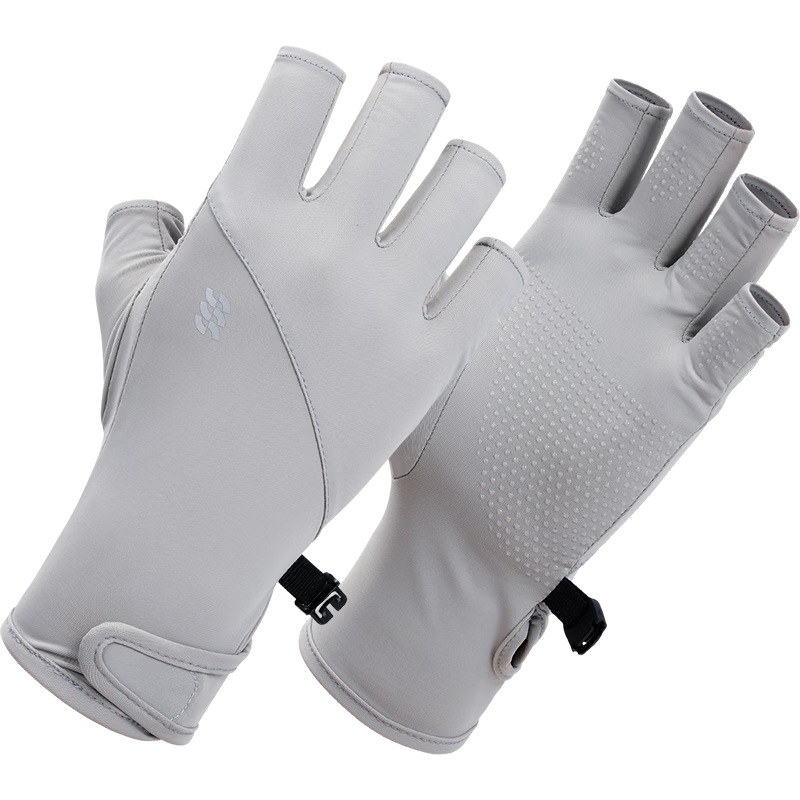HLA Sun Protection Gloves for Men, Summer Outdoor Cycling Driving Half-Finger Thin Breathable Sun Protection Gloves, Touchscreen Compatible for Wome