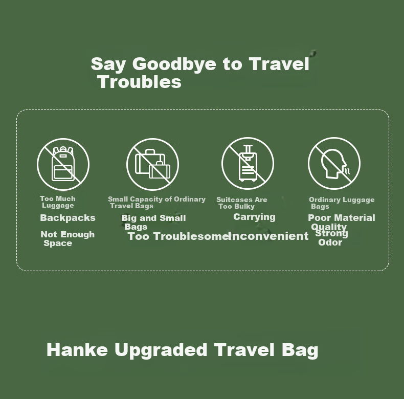 HANKE Foldable Travel Bag Women Luggage Bag Men Handbag 39L Large Capacity Expandable Carry-on Storage Dune Gray 7