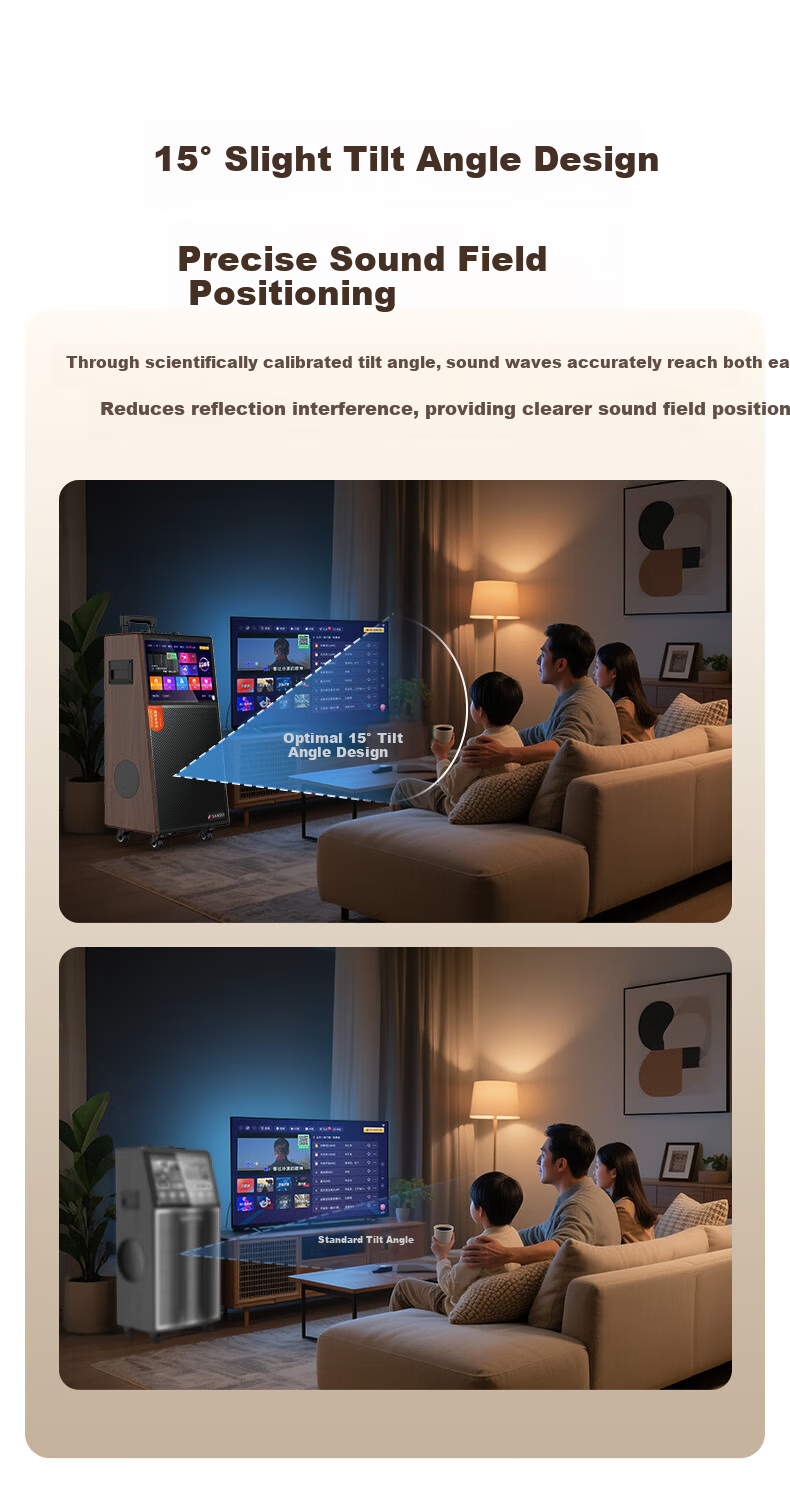 SANSUI TD107 Dual 10-Inch Square Dance Speaker with Display Screen Home KTV Karaoke Amplifier All-in-One Outdoor Singing Live Streaming Speaker Video Player with 3-Year Membership 9