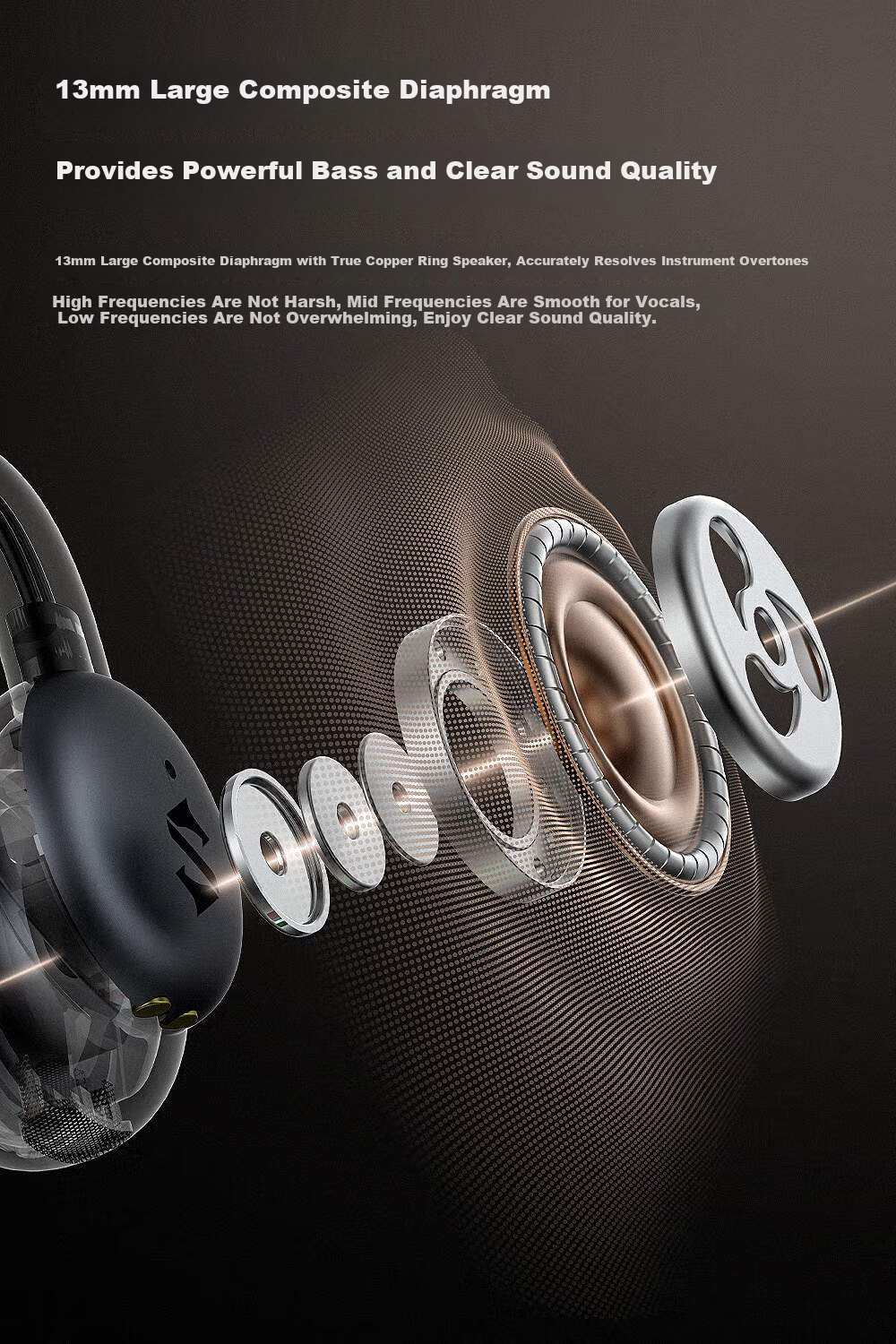 Black Shark Fengming Clip-on Bluetooth Earphones [National Subsidy] Open Wireless Running Sports Call Noise Cancelling Non-In-Ear Compatible with Huawei Xiaomi Apple iPhone 17 8