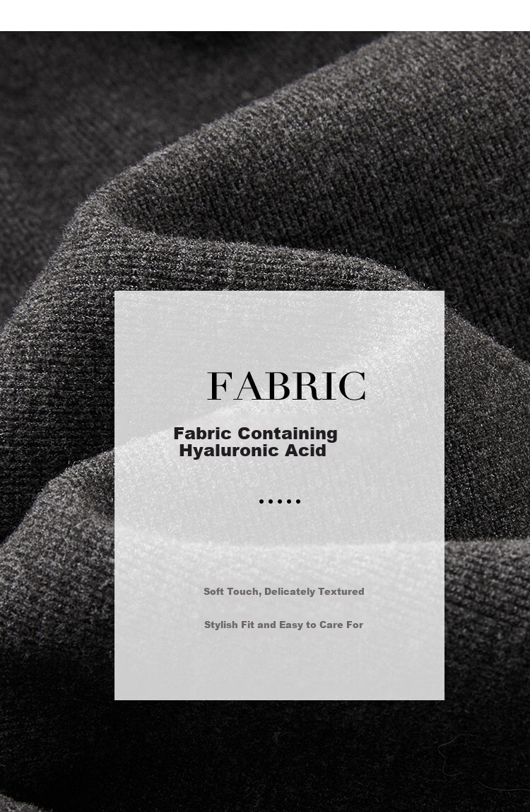Demana [with Hyaluronic Acid] Spring Urban Commuter V-Neck Half-Placket Pocket Drop Shoulder Loose Women's Knit Dress 3