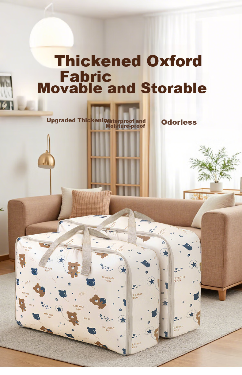 Quanpinwu Oxford Cloth Storage Bag Moving Packing Bag Quilt Storage Bag Woven Luggage Courier Clothes Extra Large Size 1