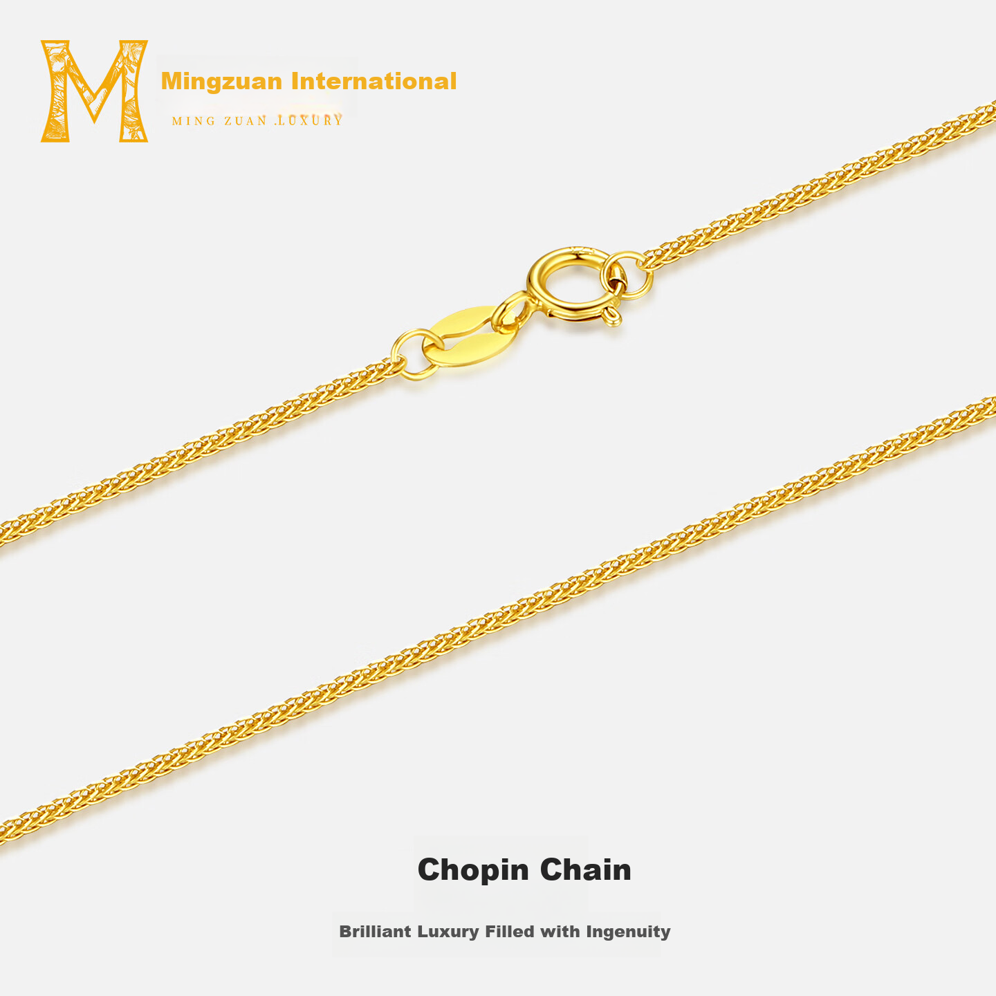 Mingzuan International Chopin Chain Silver Necklace for Women Simple Silver Clavicle Chain Daily Versatile Minimalist Necklace Birthday Gift for Girlfriend