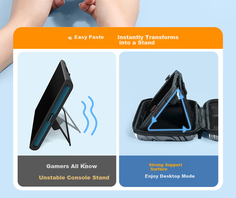 Jemdo 4-Piece Set Nintendo Switch 2 Storage Case NS2 Game Console Protective Case Tempered Glass Screen Protector Shockproof Portable Slim Large Capacity Stand Accessories 10