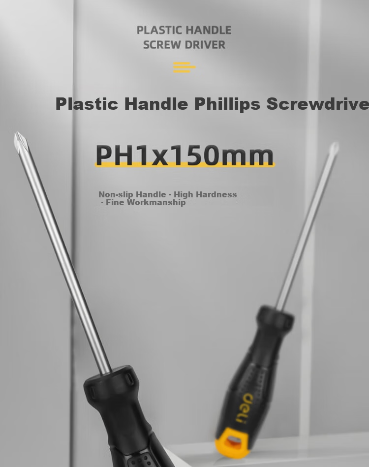 Deli Tool Plastic Handle Phillips Screwdriver PH1x150mm DL625150 (New and Old Versions Shipped Randomly) 3