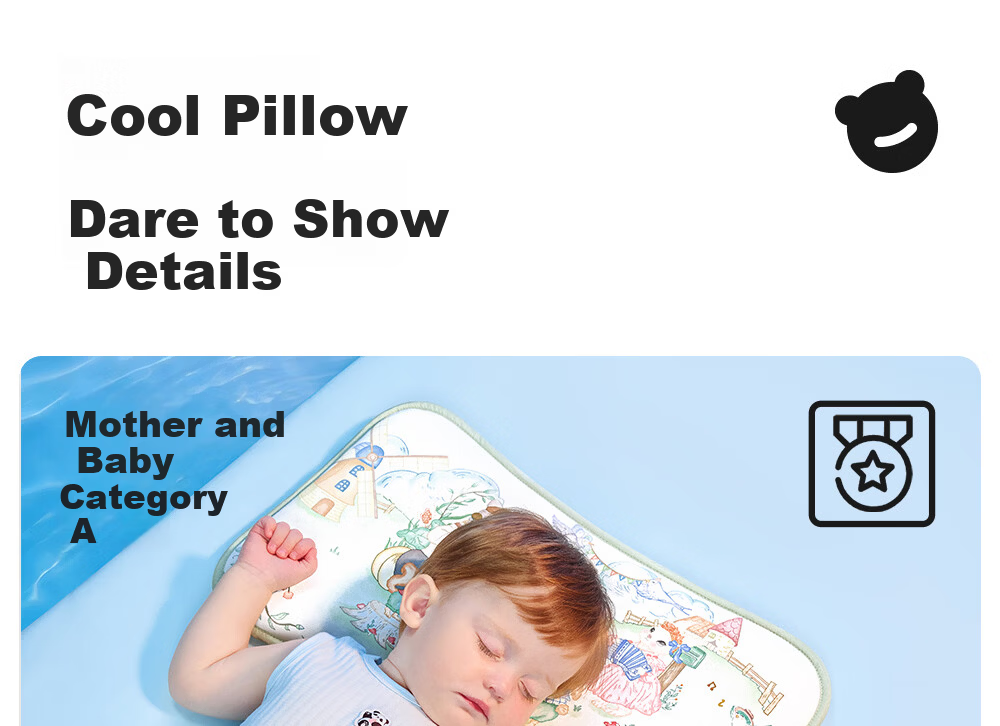 Betis Baby Pillow 0-6 Years Old Children's Pillow Cloud Slice Pillow Summer Breathable Baby Cooling Pillow Newborn Pillow Summer Party 32