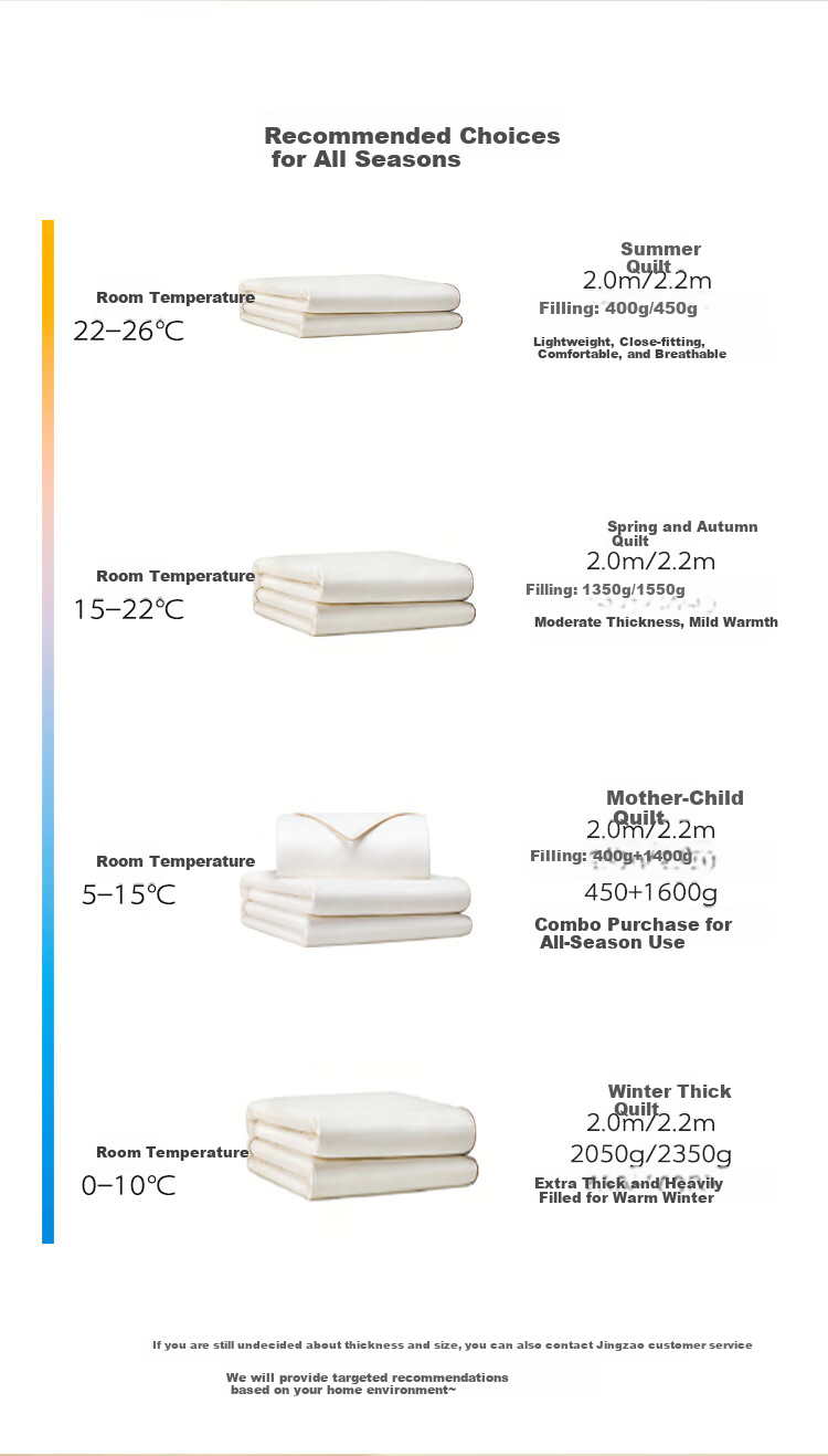 JD Jingzao Changbai Snow 100% Natural Silk Spring and Autumn Quilt - 220*240cm 10