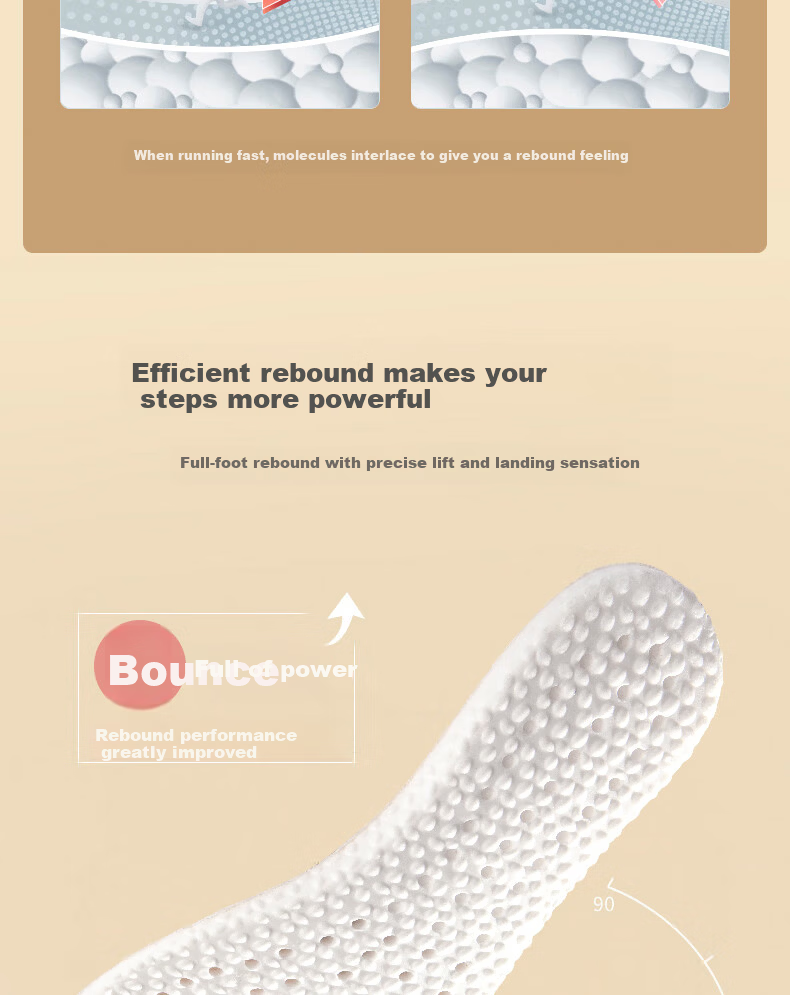 RENBEN 2 Pairs Warm Fleece-Lined Sports Insoles for Men And Women, Winter Cotton Cold-Proof 6019R Beige 37-38 Size 10