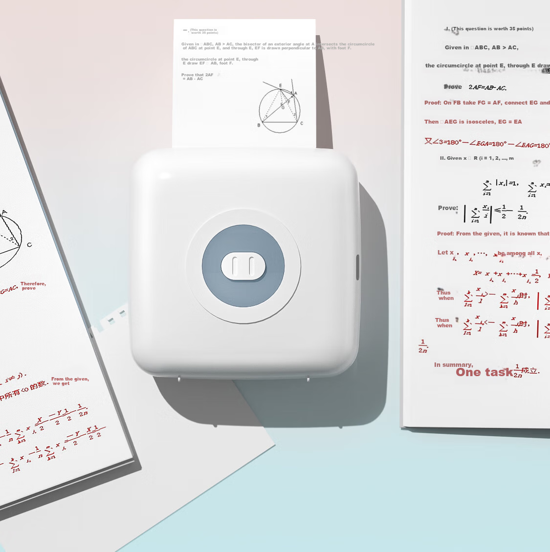 Xinyezhihuishenghuo MP3 Error Correction Printer, Gray Scale Ultra-Clear Wide-Format 3-Inch Home Student Homework Error Collection Tool, Can Paste, Small Portable Pocket Thermal Printer MiaoMiao 5