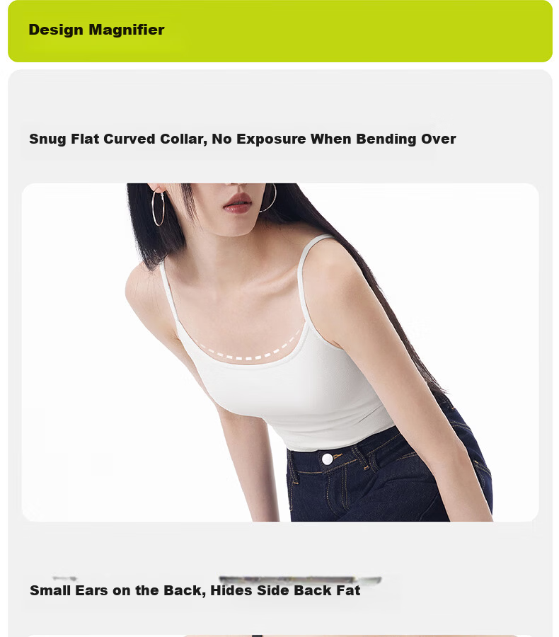 Half-Training Camisole with Chest Pad, Backless Bra, Integrated Inner Wear and Outer Wear, Cloudy Gray, Size S 23