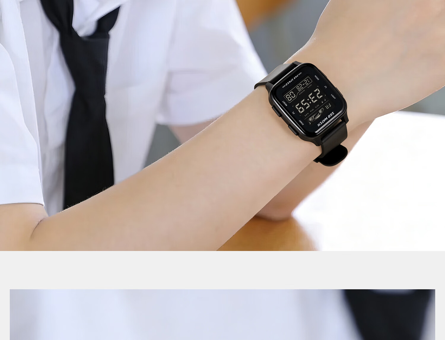 ZGO Men's Electronic Watch for Students, High School and Middle School, Luminous Waterproof Multifunctional Sports Digital Watch, Time Display Only 30