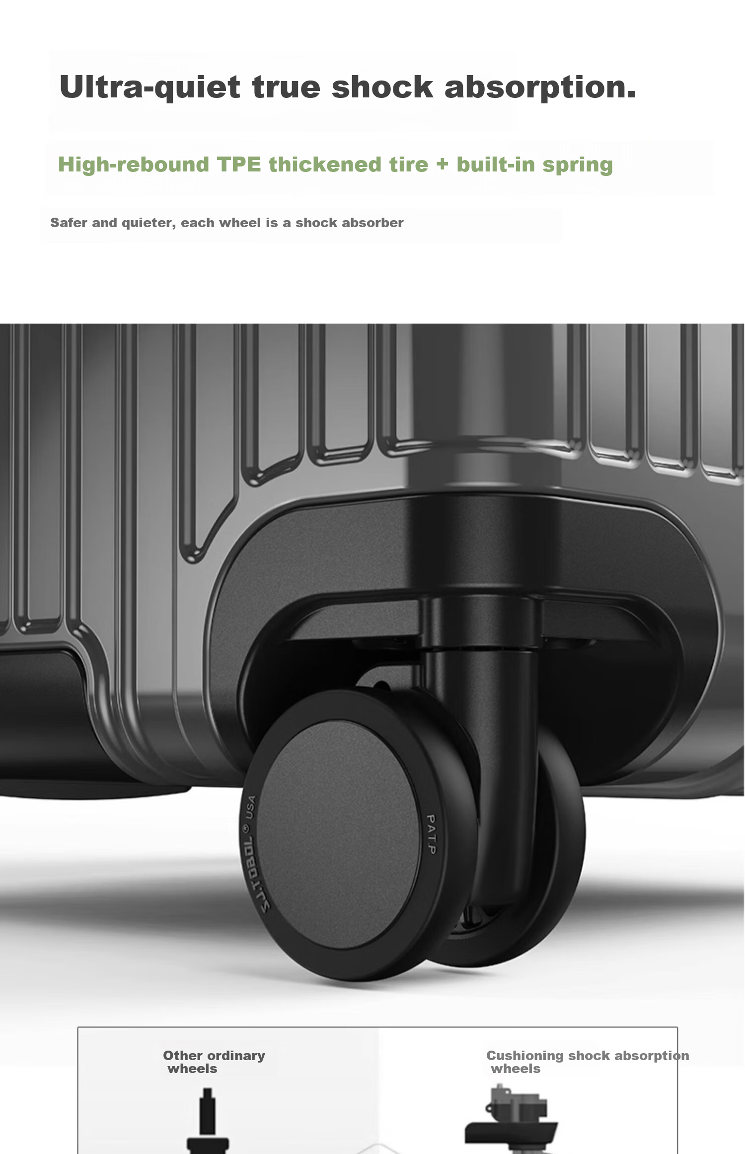 DELETE 2026 New Multifunctional Large Capacity Trolley Password Travel Suitcase Ash Gray 20 Inch 7