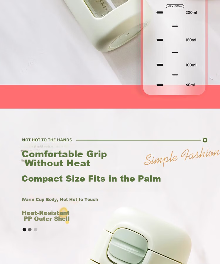 Fanjie Glass Water Cup Women's Straw Cup Portable High-Value Office High-Temperature Resistant Tea Brewing Cup 11