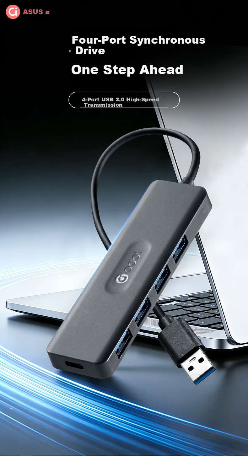 ASUS a USB Splitter USB 3.0 Adapter USB Expander USB Extension Cable Hub USB Dock Converter HA403 (1.5M) 1